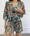 Klim desen şortlu kimono takım