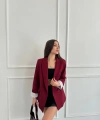 İçi çizgili blazer ceket