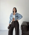 Crop Denim Ceket
