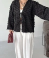 Bohem püskül detaylı bağlamalı ceket