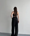 Beli fularlı pareo detay pantolon