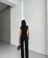 Sıfır kol asimetrik detay ikili takım