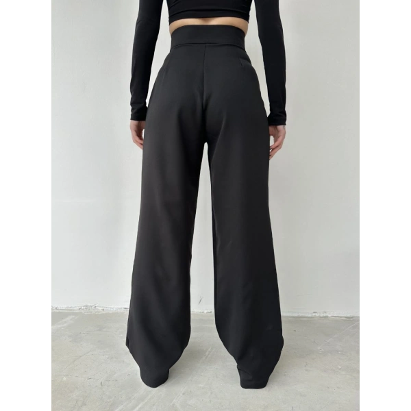 Cırtlı palazzo kumaş pantolon