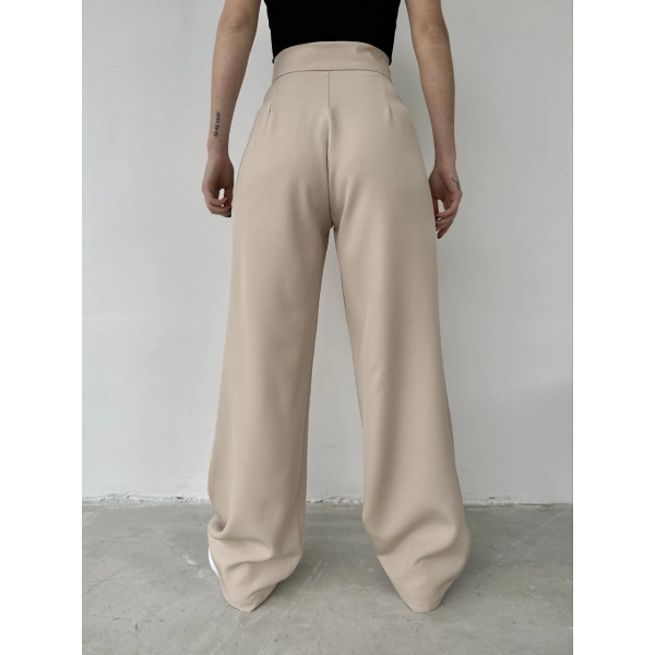 Cırtlı palazzo kumaş pantolon