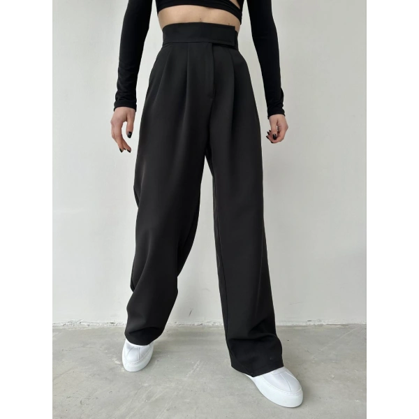 Cırtlı palazzo kumaş pantolon