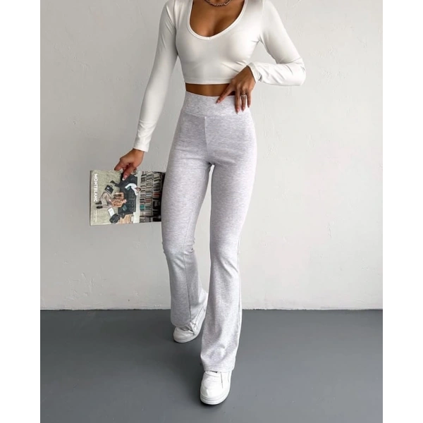 İspanyol paça bel lastikli tayt