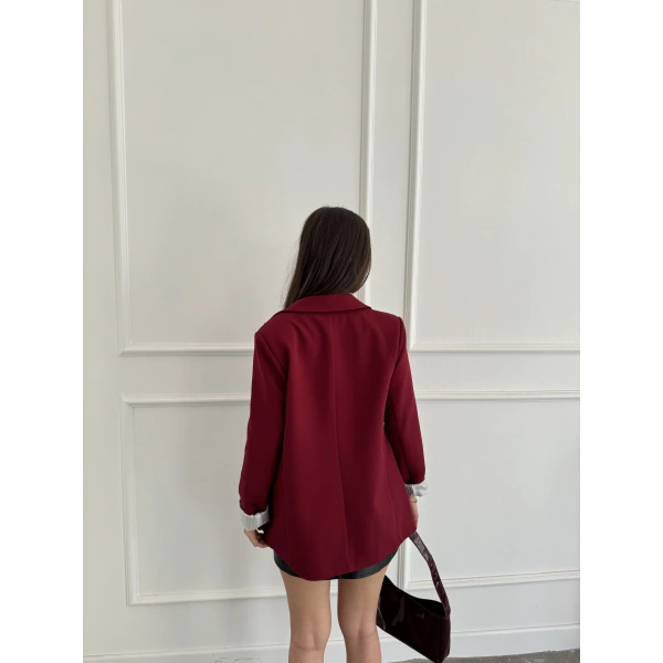 İçi çizgili blazer ceket