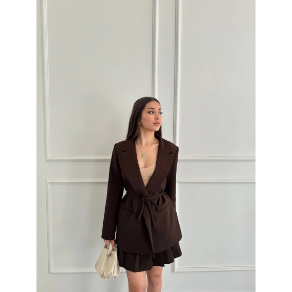 Bağlamalı Oversize blazer ceket