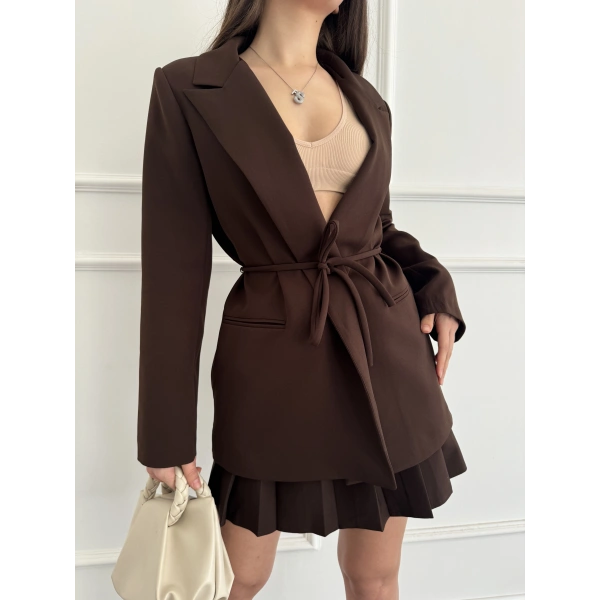 Bağlamalı Oversize blazer ceket