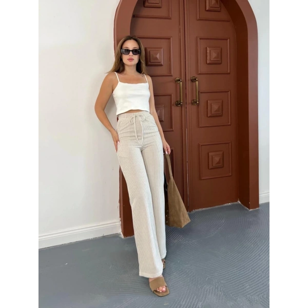 Çizgi detay pantolon