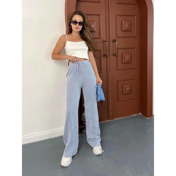 Çizgi detay pantolon