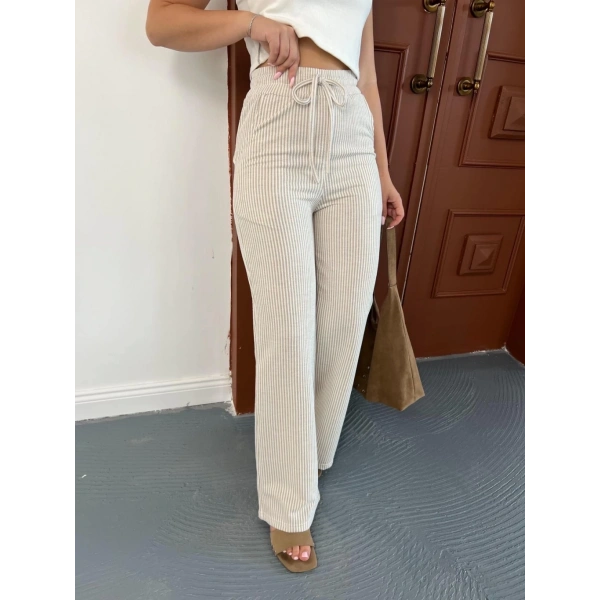 Çizgi detay pantolon