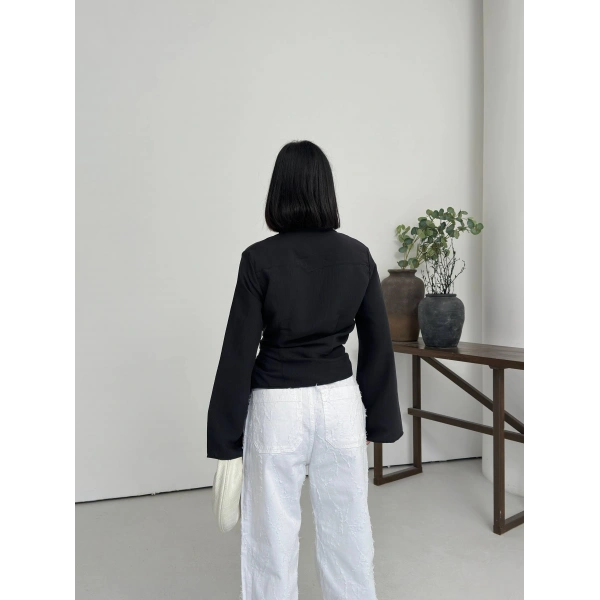 Bağlamalı İspanyol kol gömlek