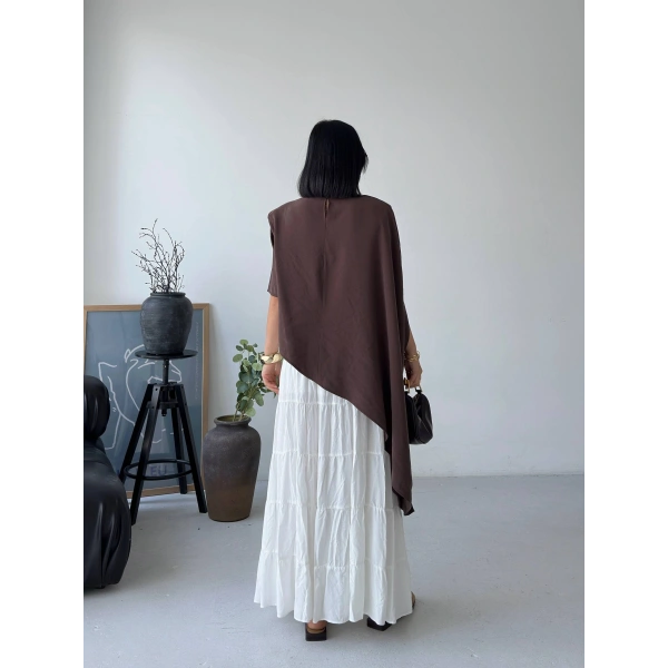 Asimetrik Dökümlü Salaş Bluz