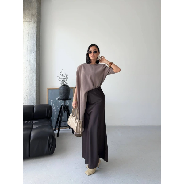 Asimetrik Dökümlü Salaş Bluz