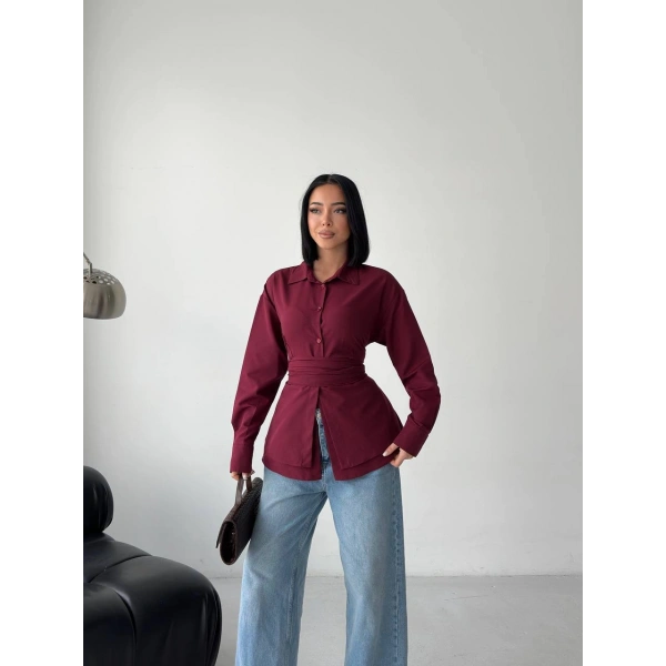 Bağlama detaylı gömlek