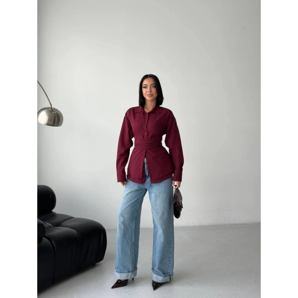 Bağlama detaylı gömlek