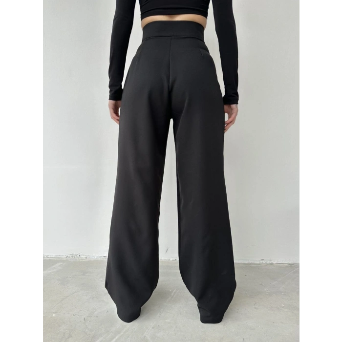 Cırtlı palazzo kumaş pantolon