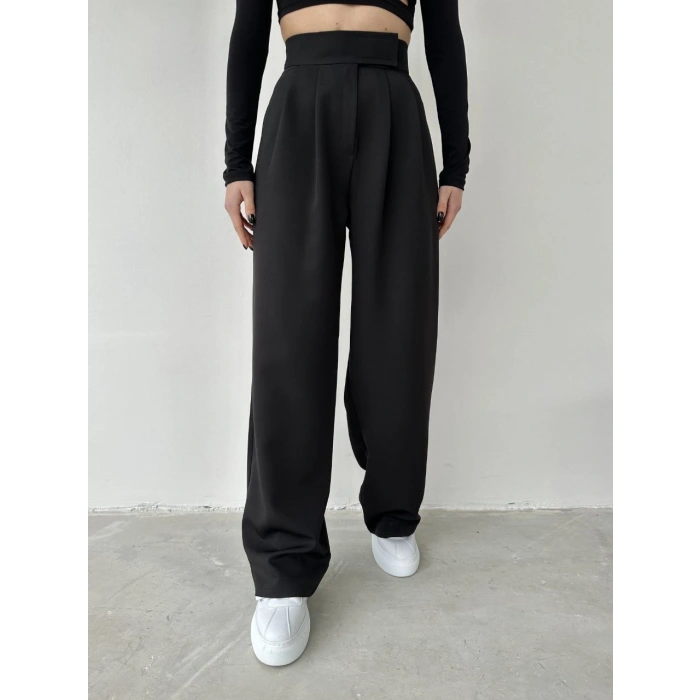 Cırtlı palazzo kumaş pantolon