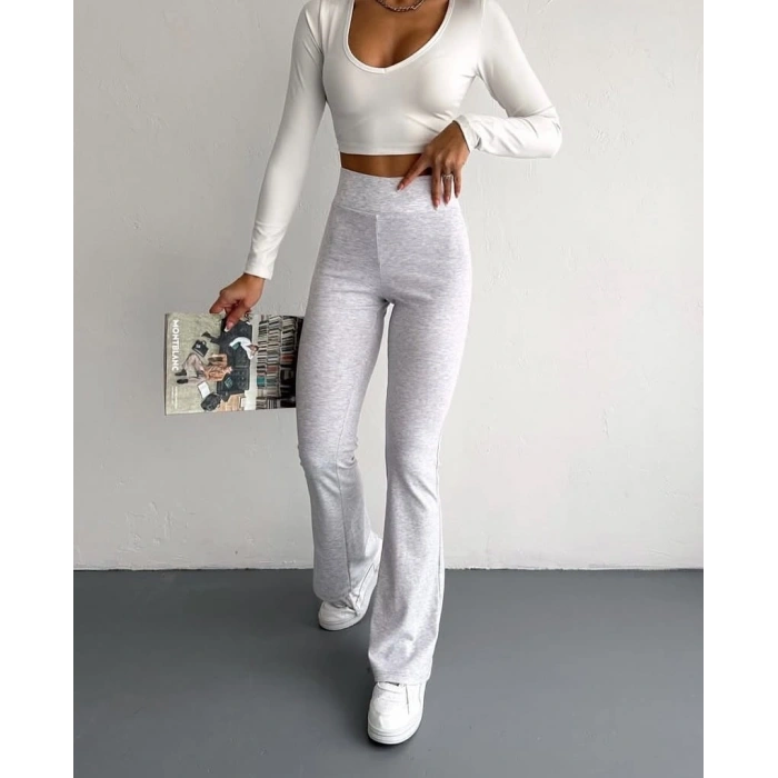 İspanyol paça bel lastikli tayt