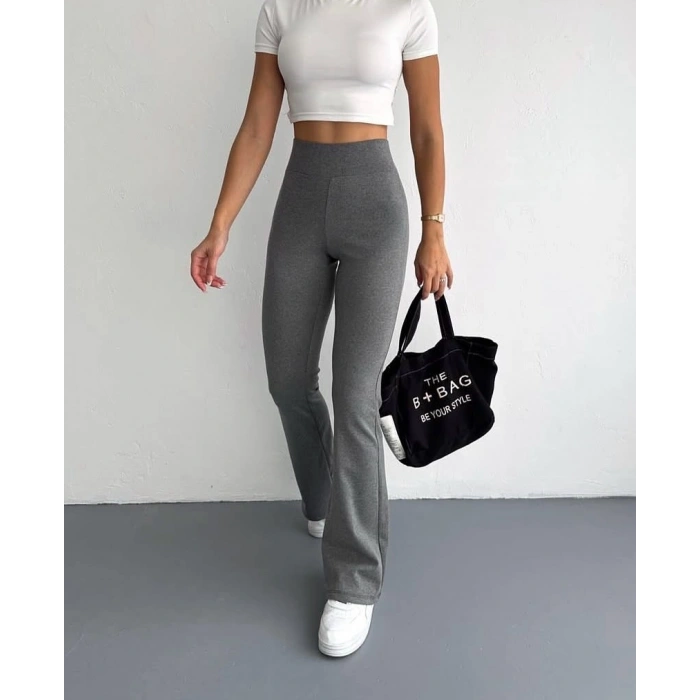 İspanyol paça bel lastikli tayt