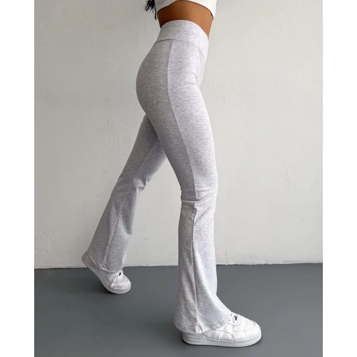 İspanyol paça bel lastikli tayt