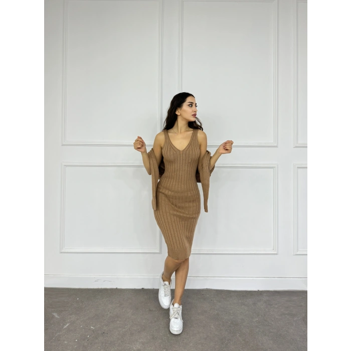 Triko kazak elbise takım