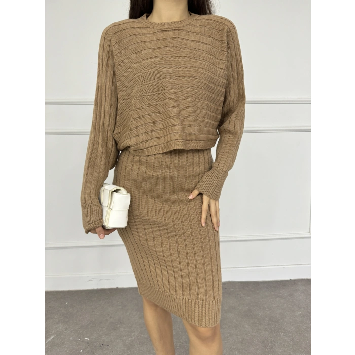 Triko kazak elbise takım