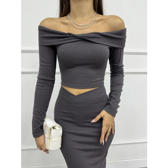 Etek&crop ikili takım