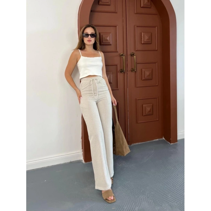 Çizgi detay pantolon