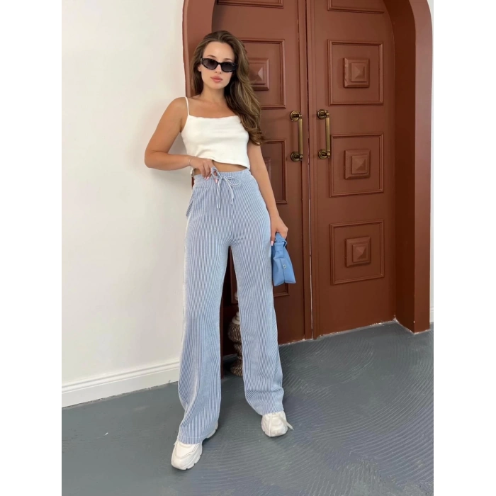 Çizgi detay pantolon