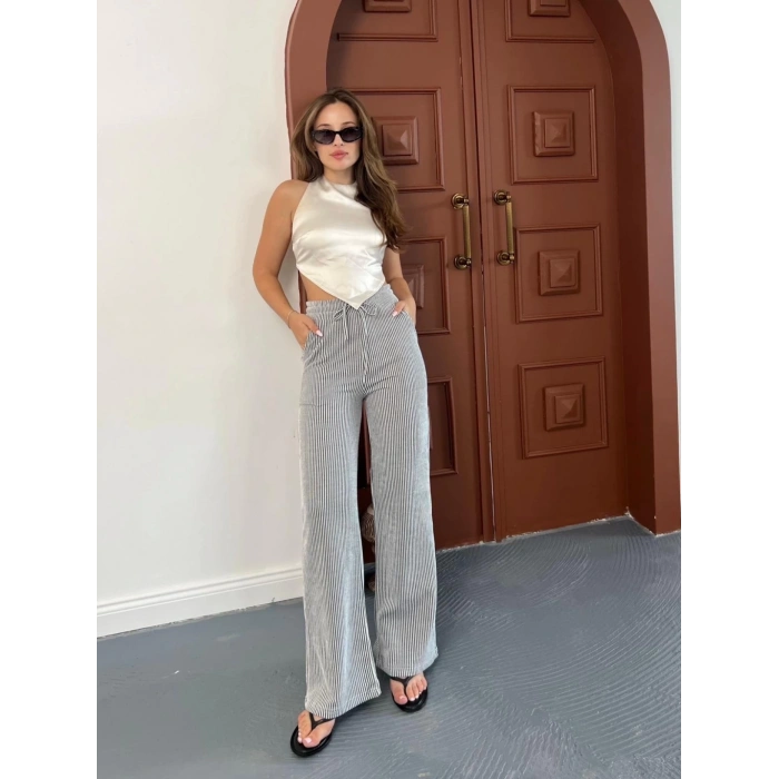 Çizgi detay pantolon