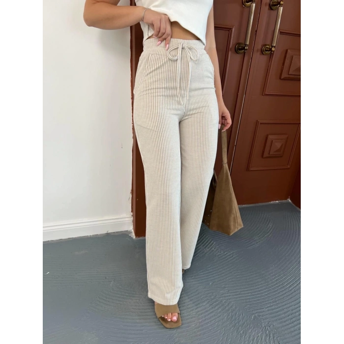 Çizgi detay pantolon