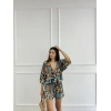 Klim desen şortlu kimono takım