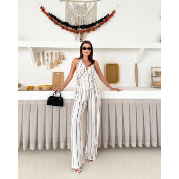 Önü bağlamalı rustik ikili takım