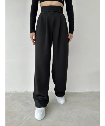 Cırtlı palazzo kumaş pantolon