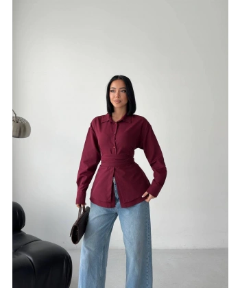 Bağlama detaylı gömlek