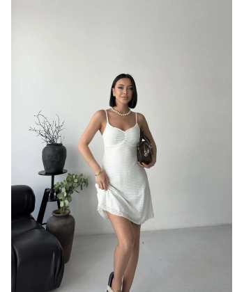 Bürümcük kumaş astarlı mini elbise