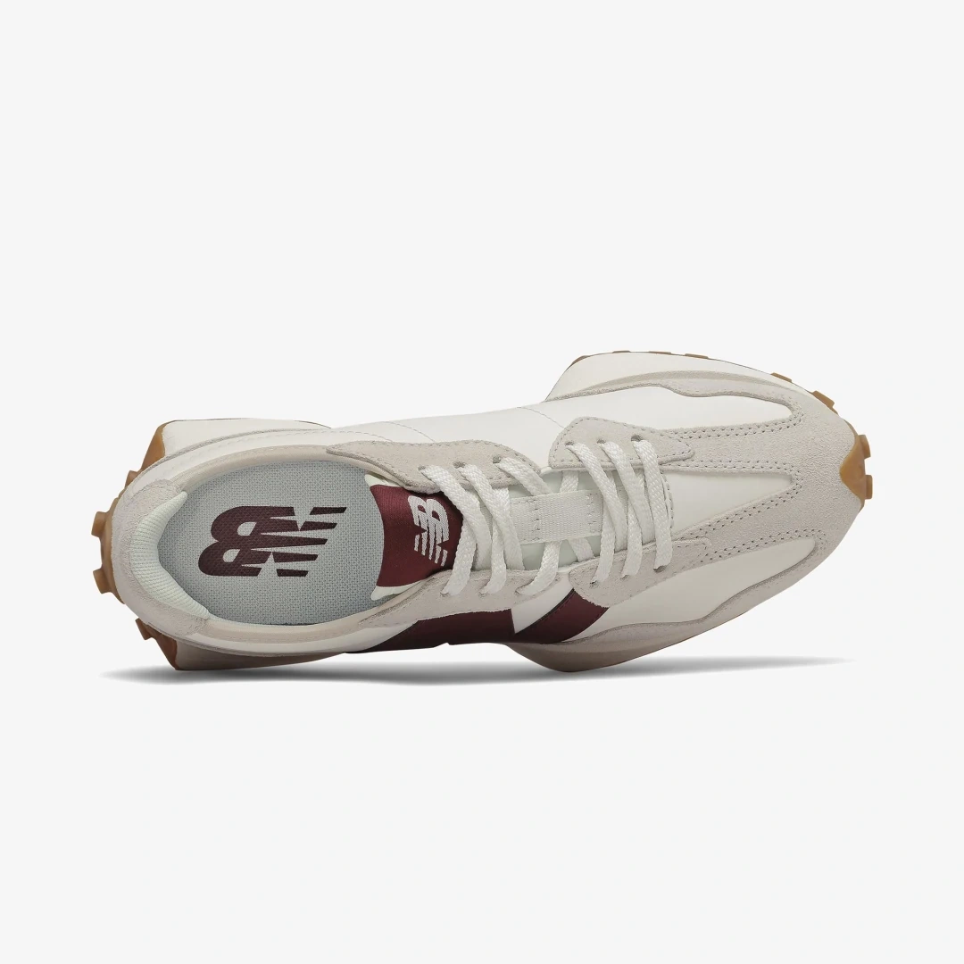 327 Unisex Spor Ayakkabı Gri/Bordo