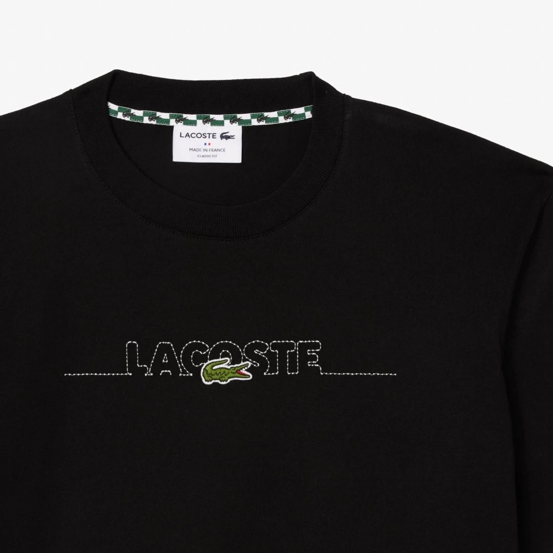 Classic Fit Bisiklet Yaka Baskılı T-Shirt