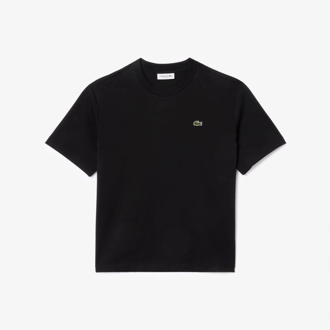Classic Fit Bisiklet Yaka Kadın T-Shirt Siyah