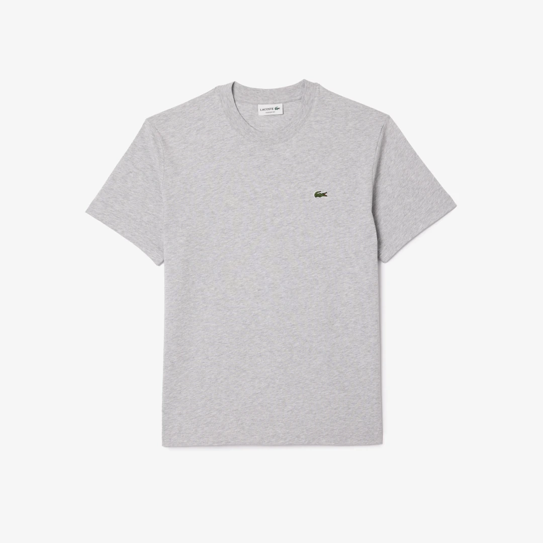 Classic Fit Bisiklet Yaka T-Shirt Gri