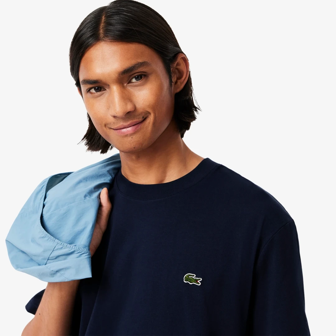 Classic Fit Bisiklet Yaka T-Shirt Lacivert