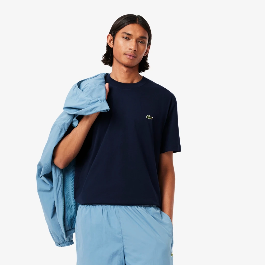 Classic Fit Bisiklet Yaka T-Shirt Lacivert