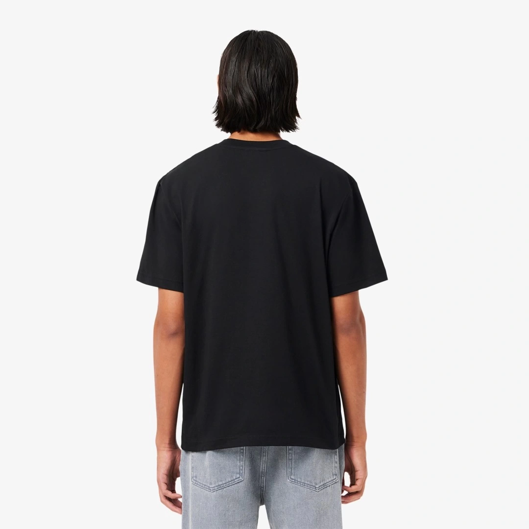 Classic Fit Bisiklet Yaka T-Shirt Siyah