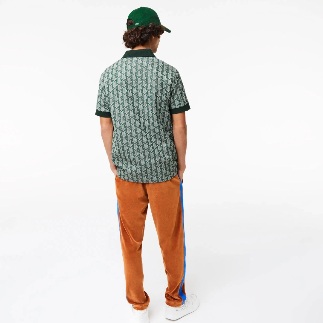 Classic Fit Monogram Polo Mavi