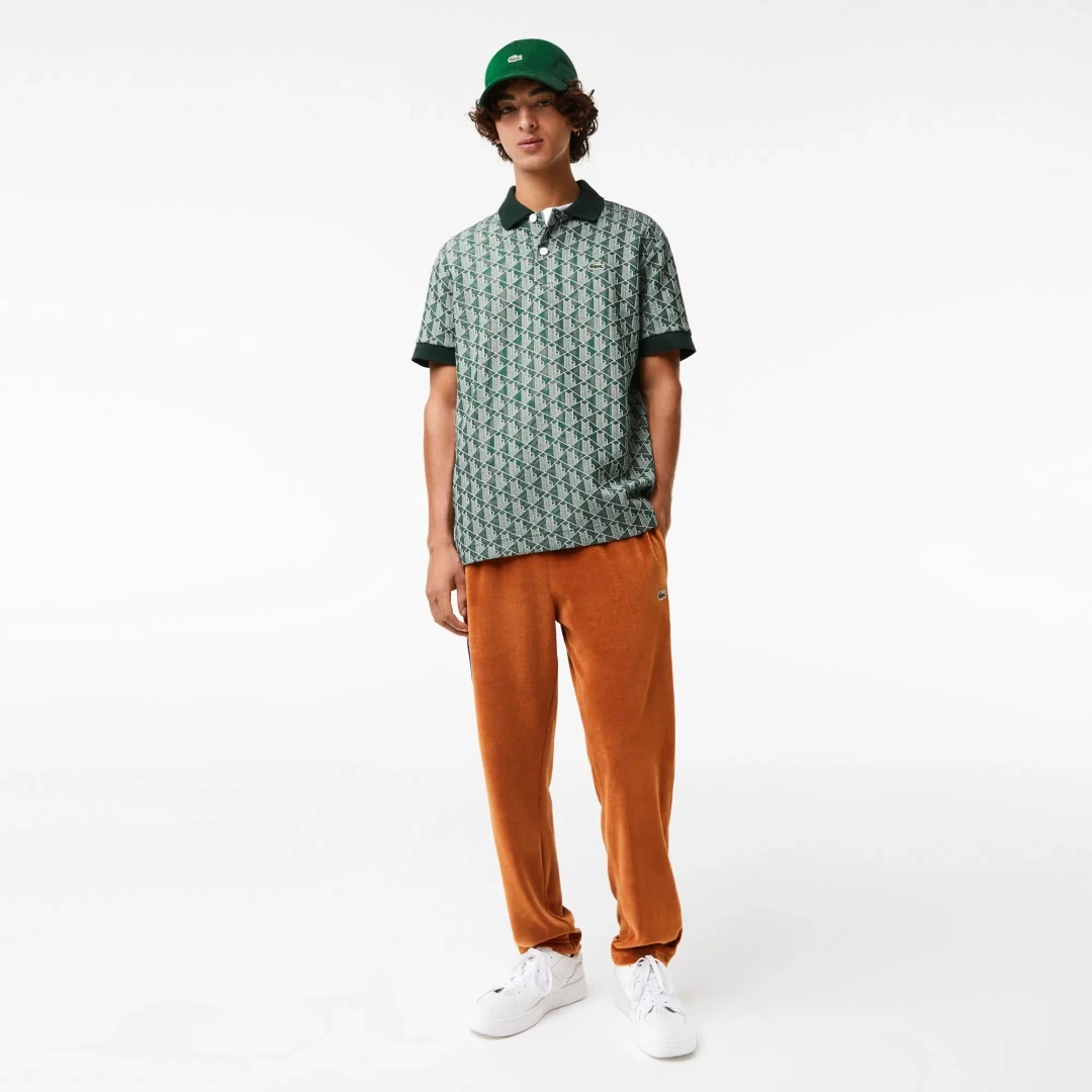 Classic Fit Monogram Polo Mavi