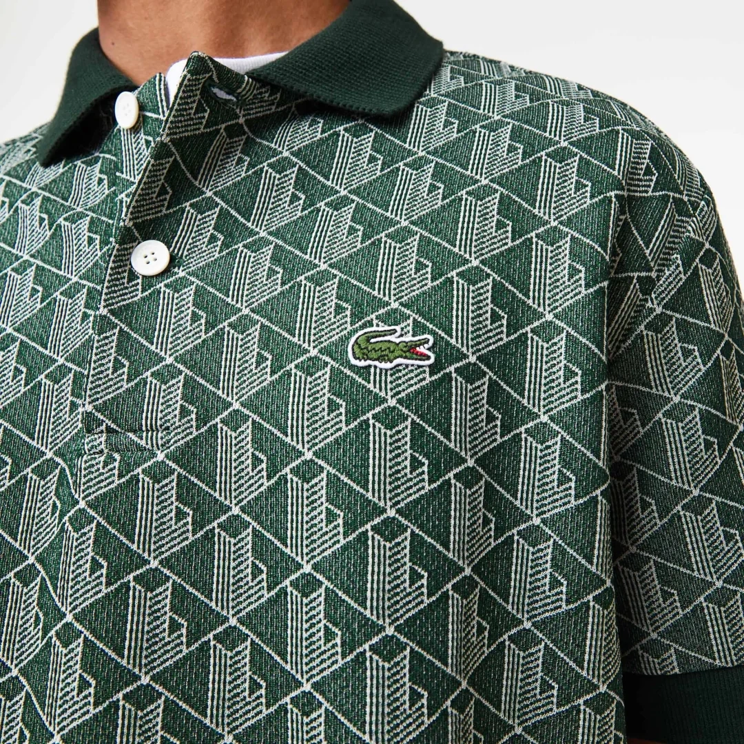 Classic Fit Monogram Polo Mavi