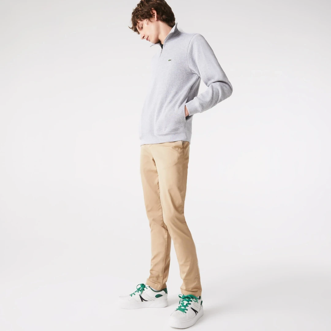 Classic Fit Yarım Fermuarlı Sweatshirt Gri