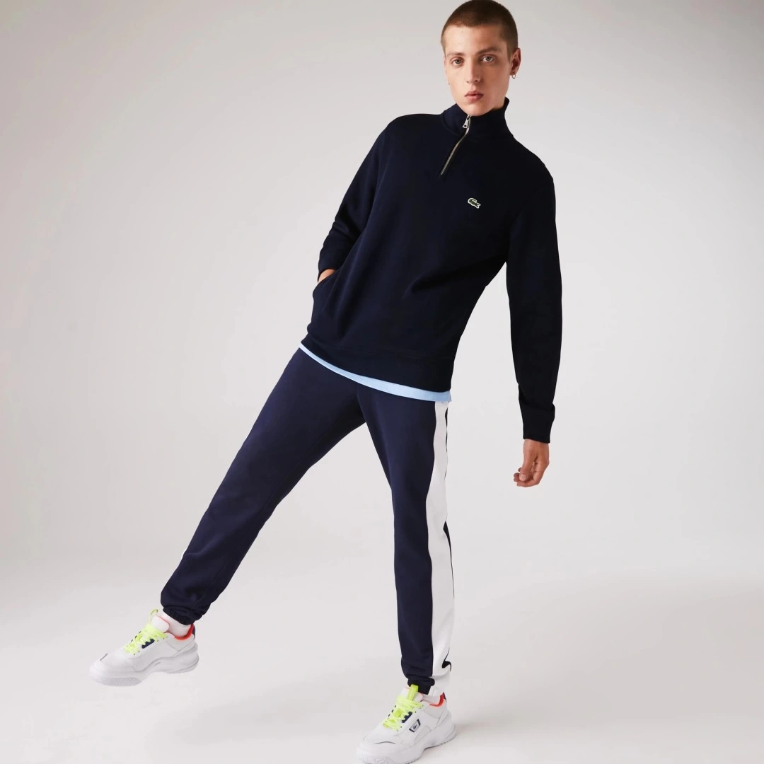 Classic Fit Yarım Fermuarlı Sweatshirt Lacivert